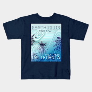 tropical California beach club palm trees Kids T-Shirt